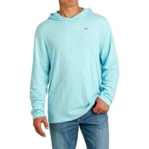 Cinch Men's Medium Long Sleeve Arenaflex Lightweight Knit Shirt - Light Blue